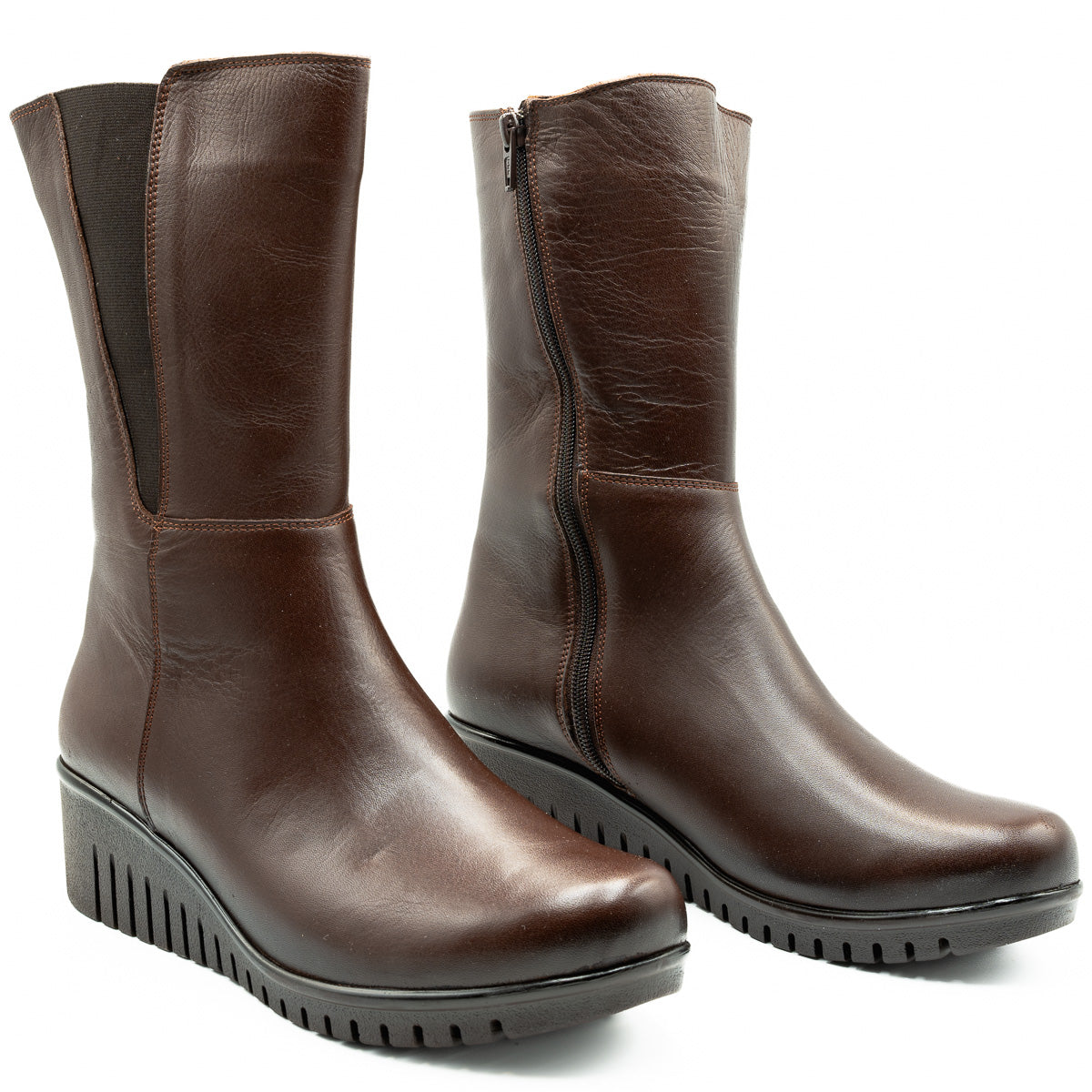 CIZME ANNA VIOTTI DIN PIELE NATURALA D5126 MARO