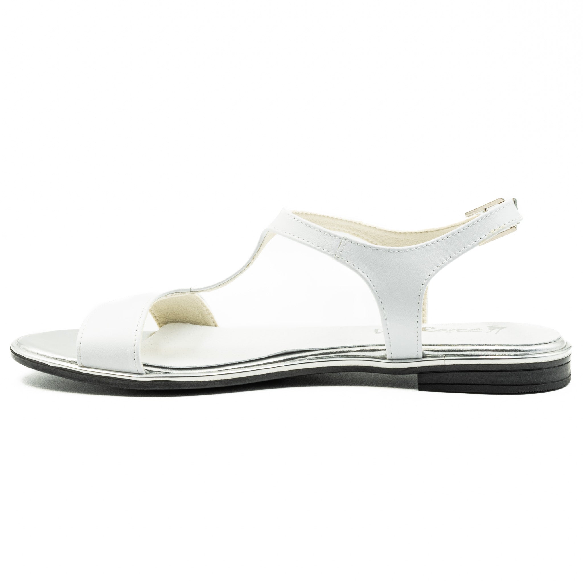 Sandale dama din piele naturala  D 525 alb 