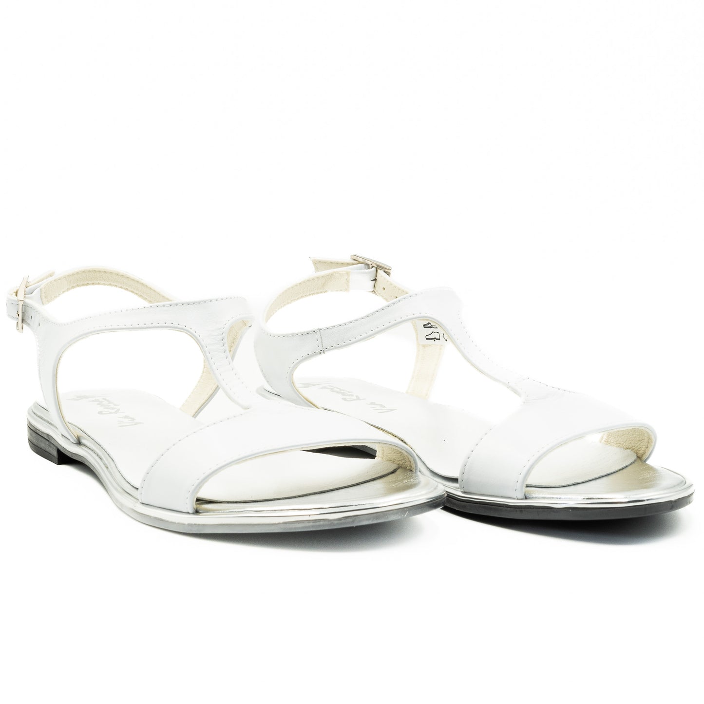 Sandale dama din piele naturala  D 525 alb 