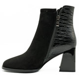 Botine dama din piele intoarsa negre D 5291-3529