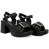 Sandale dama din piele naturala Anna Viotti D 530 negru