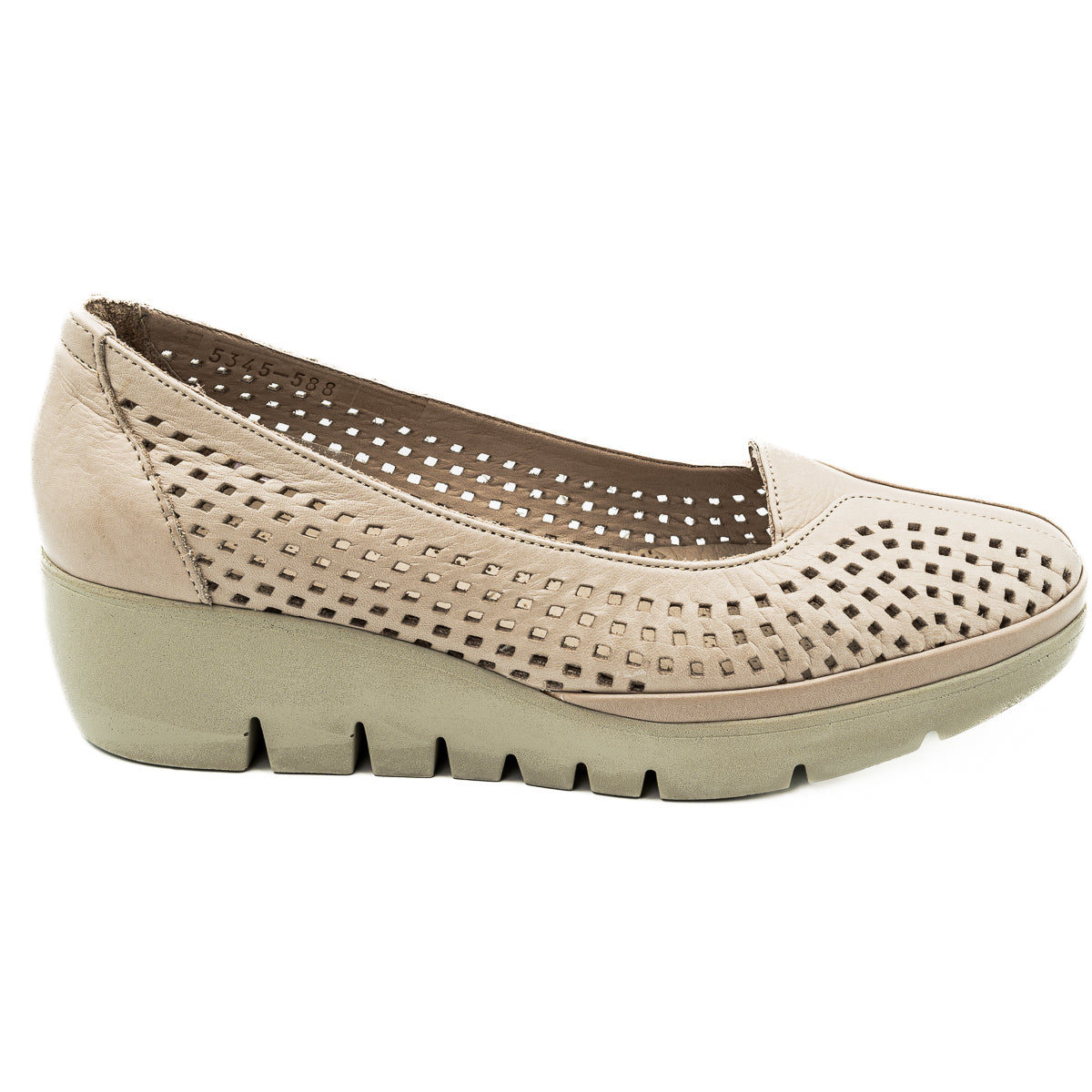 Pantofi dama Anna Viotti din piele naturala de vitel  bej 50-5345