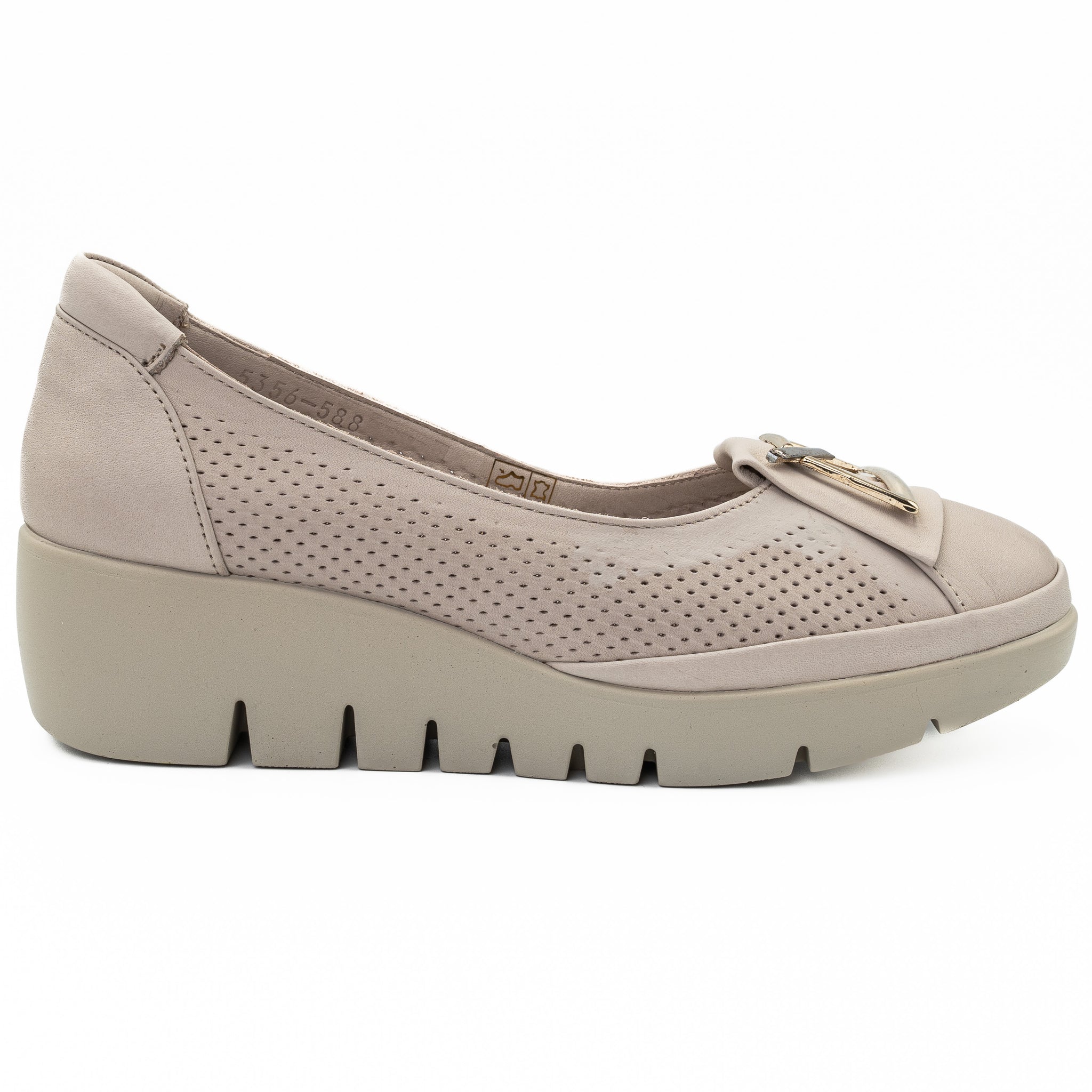 Pantofi dama Anna Viotti din piele naturala, D 5356 bej