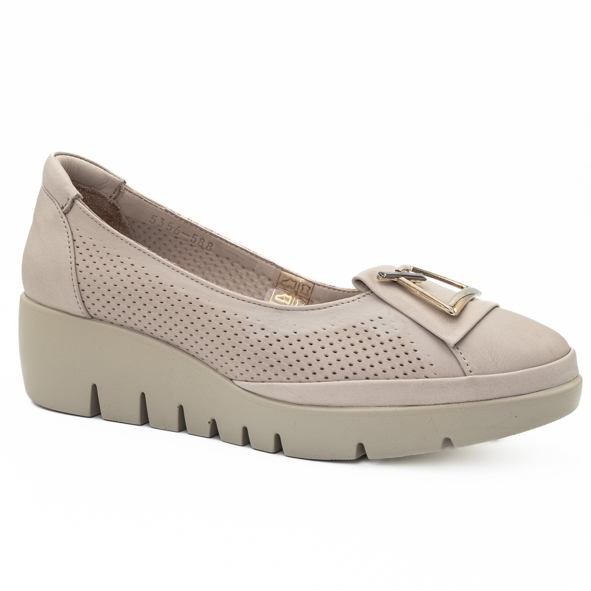 Pantofi dama Anna Viotti din piele naturala, D 5356 bej