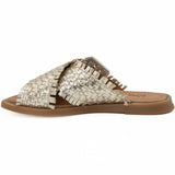 Slapi dama din piele naturala Anna Viotti D 57-542 auriu