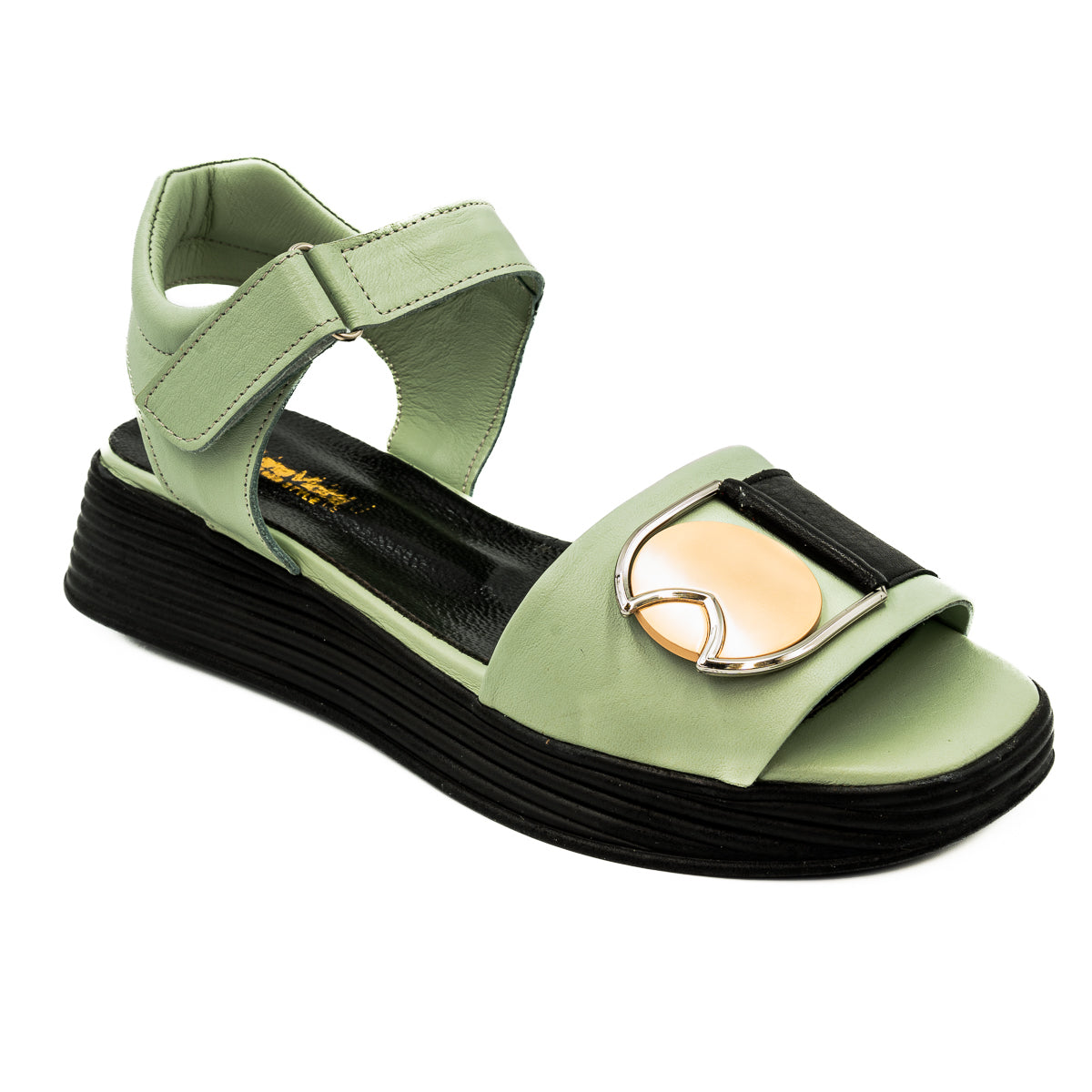 Sandale dama Anna Viotti din piele naturala verde D 18-545