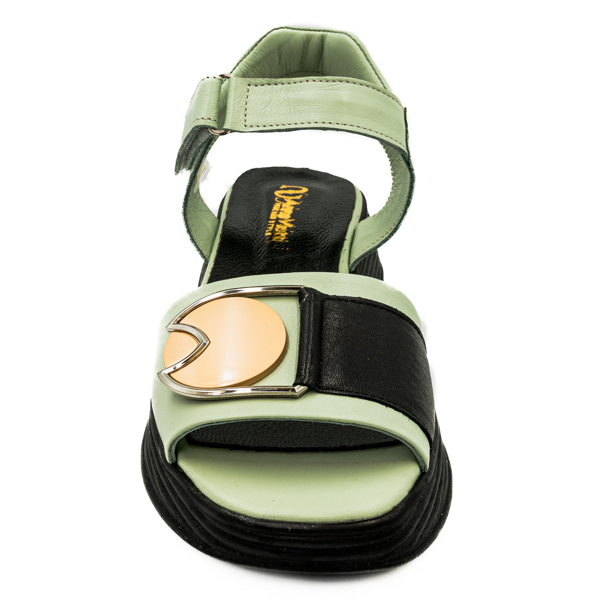 Sandale dama Anna Viotti din piele naturala verde D 18-545