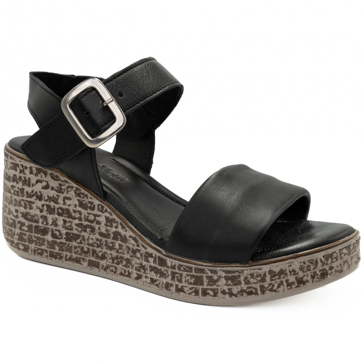  Sandale dama din piele naturala Anna Viotti D 22-S490 negru