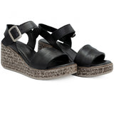  Sandale dama din piele naturala Anna Viotti D 22-S490 negru