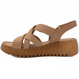 Sandale dama Anna Viotti din piele naturala D 56-755 capucino