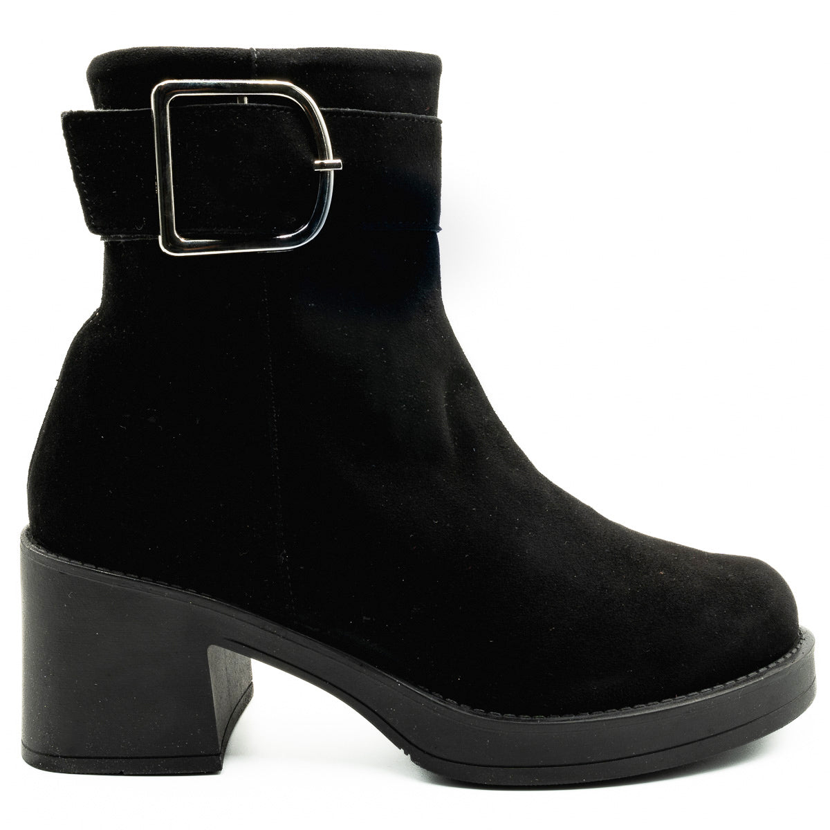 Ghete dama Anna Viotti din piele naturala D 4640 negru velur