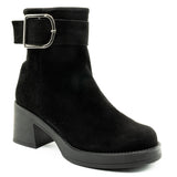 Ghete dama Anna Viotti din piele naturala D 4640 negru velur