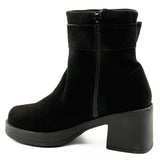 Ghete dama Anna Viotti din piele naturala D 4640 negru velur