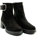 Ghete dama Anna Viotti din piele naturala D 4640 negru velur