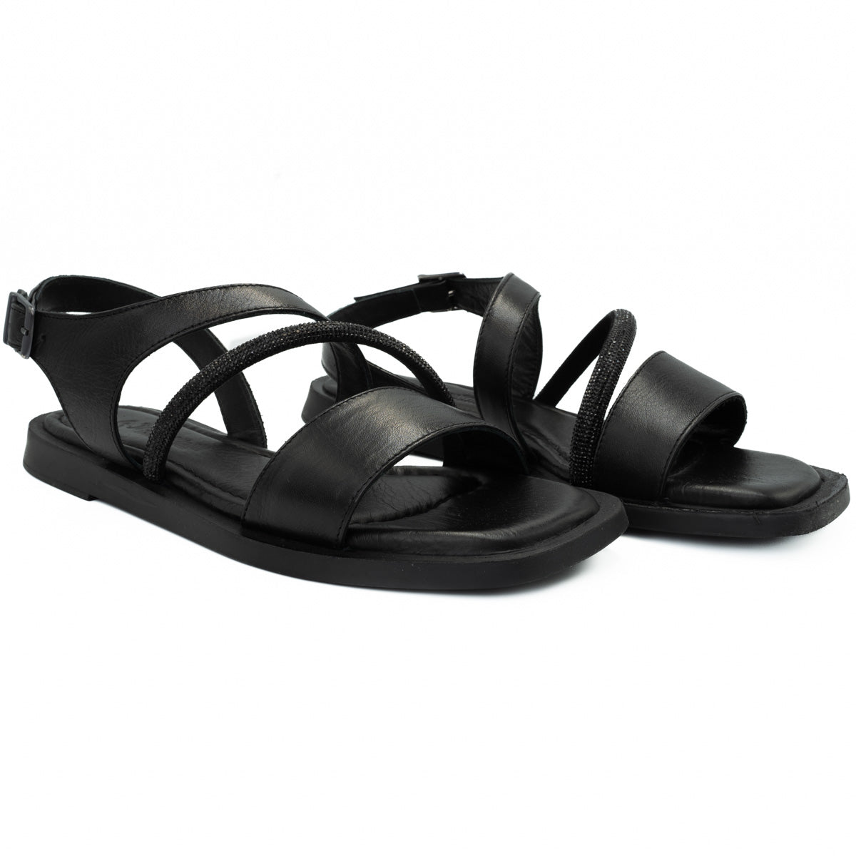 Sandale dama din piele naturala Anna Viotti D 57-585 negru