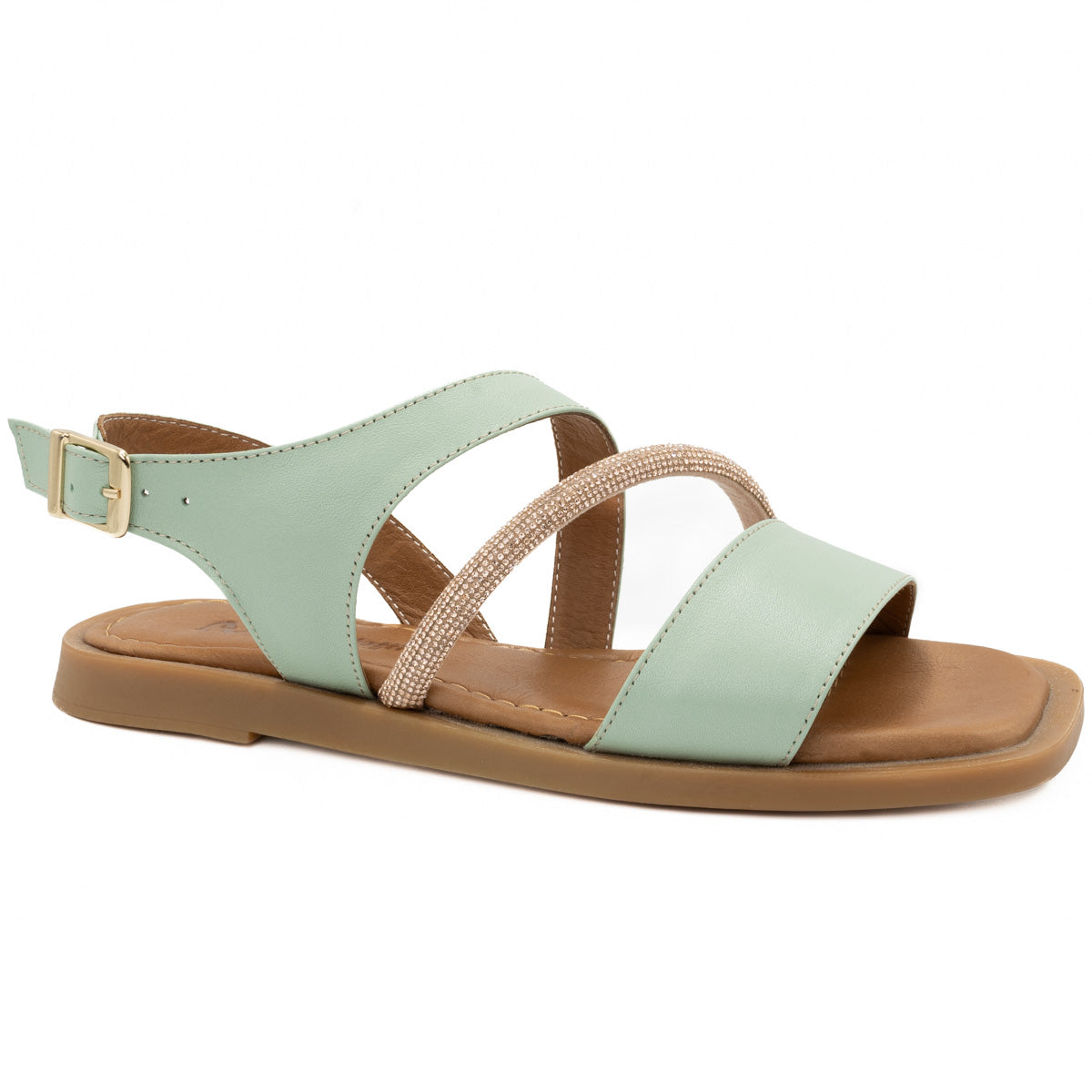 Sandale dama din piele naturala Anna Viotti D 57-585 verde