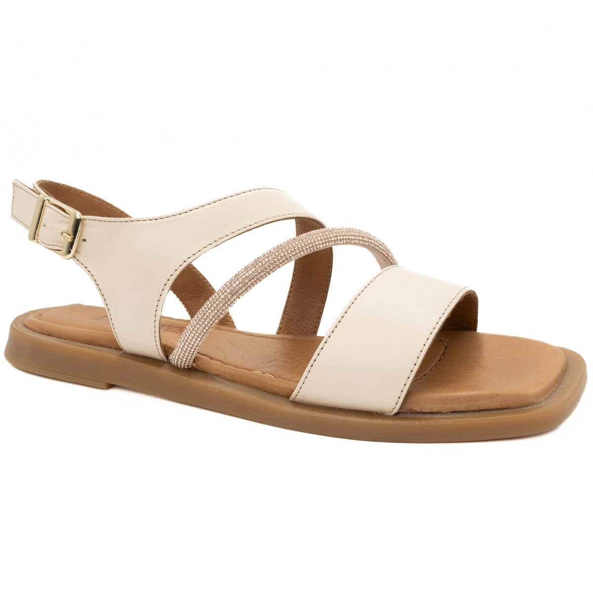 Sandale dama din piele naturala Anna Viotti D 57-585 bej