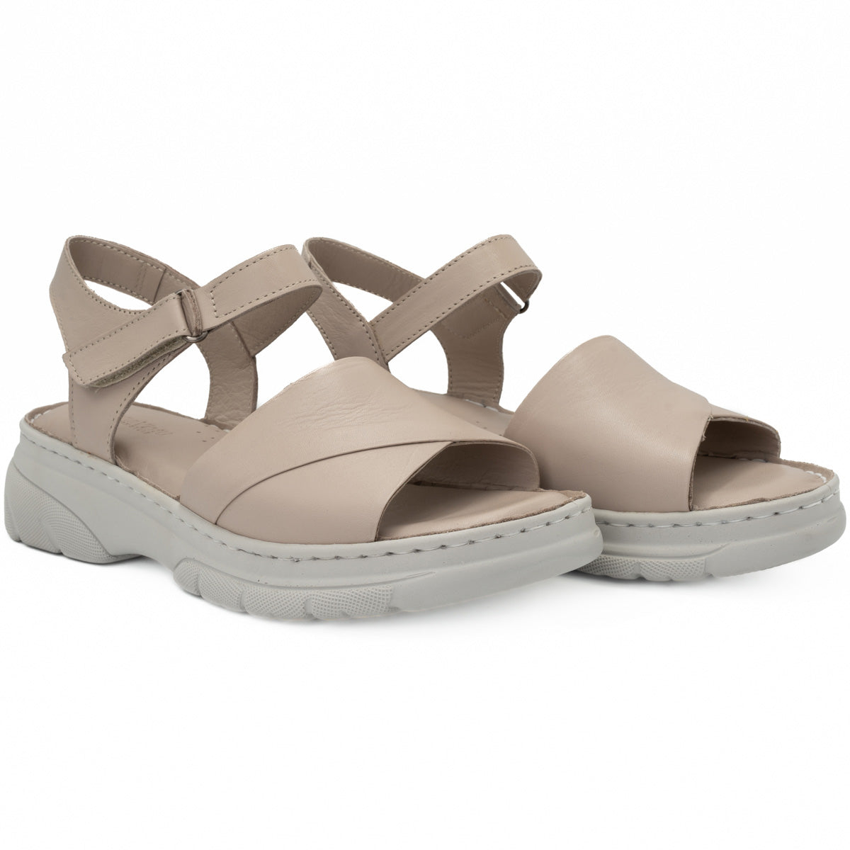 Sandale dama Anna Viotti din piele naturala D 60-021 gri