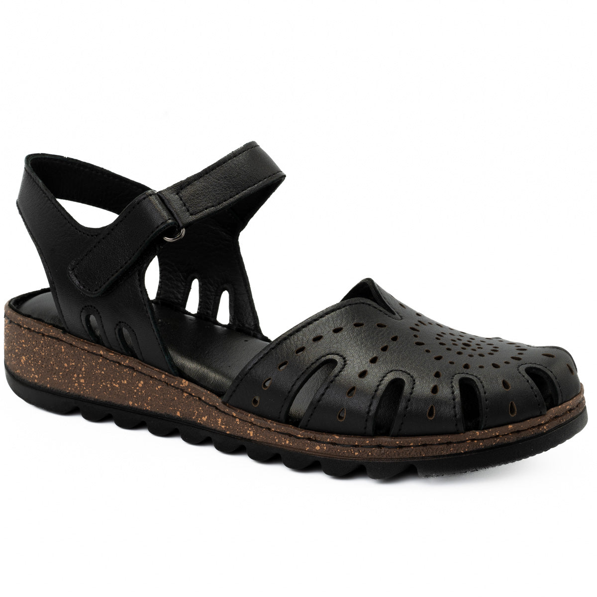 Sandale dama din piele naturala Anna Viotti D 60-204 negru