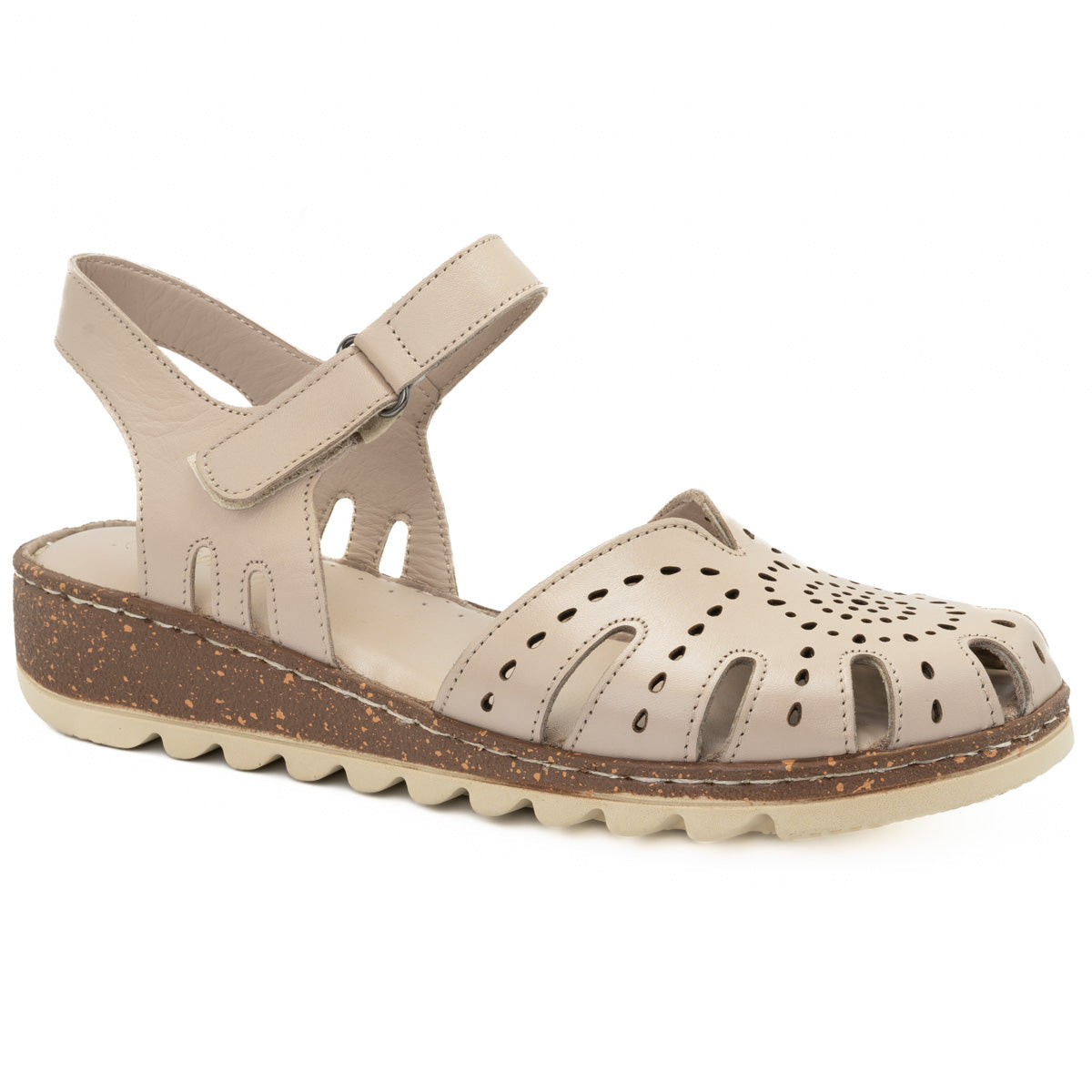 Sandale dama Anna Viotti din piele naturala D 60-204 GRI