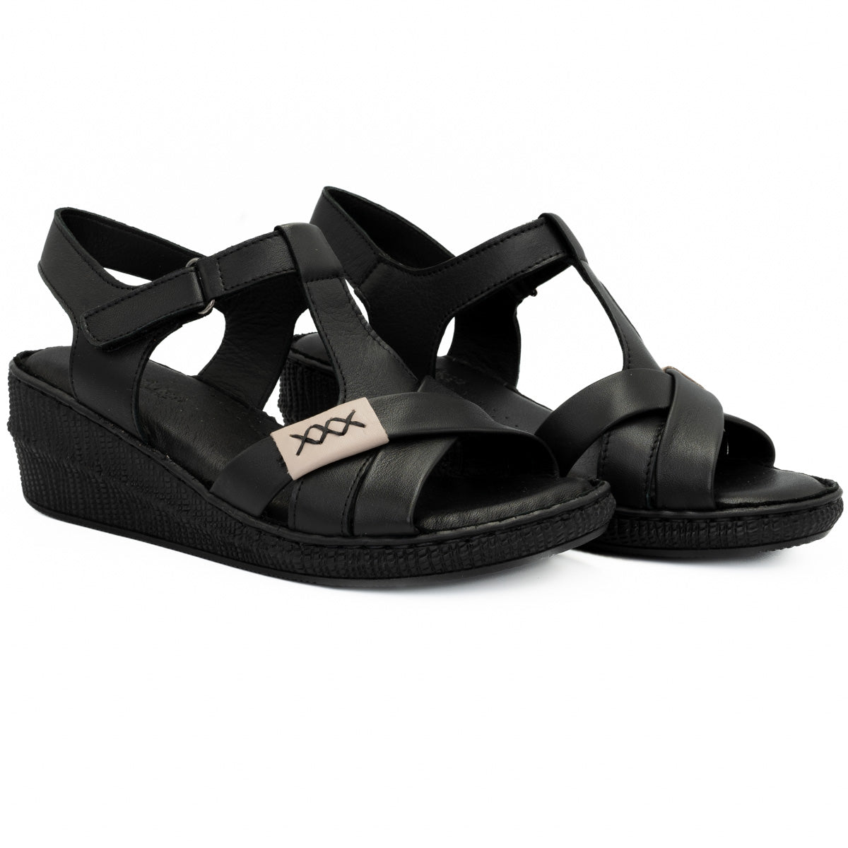 Sandale dama din piele naturala Anna Viotti D 60-207 negru
