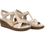 Sandale dama din piele naturala Anna Viotti D 60-207 bej