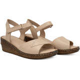 Sandale dama Anna Viotti din piele naturala D 60-221 bej