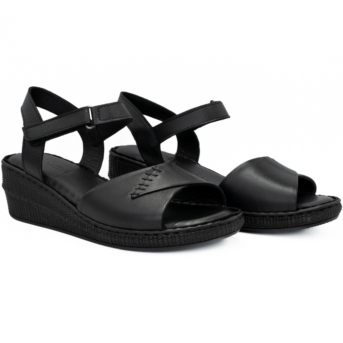  Sandale dama Anna Viotti din piele naturala D 60-221 negru 