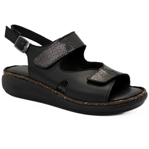 Sandale dama din piele naturala Anna Viotti D 60-328 negru