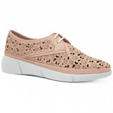 Pantofi dama Anna Viotti  din piele naturala, D 627 pudra