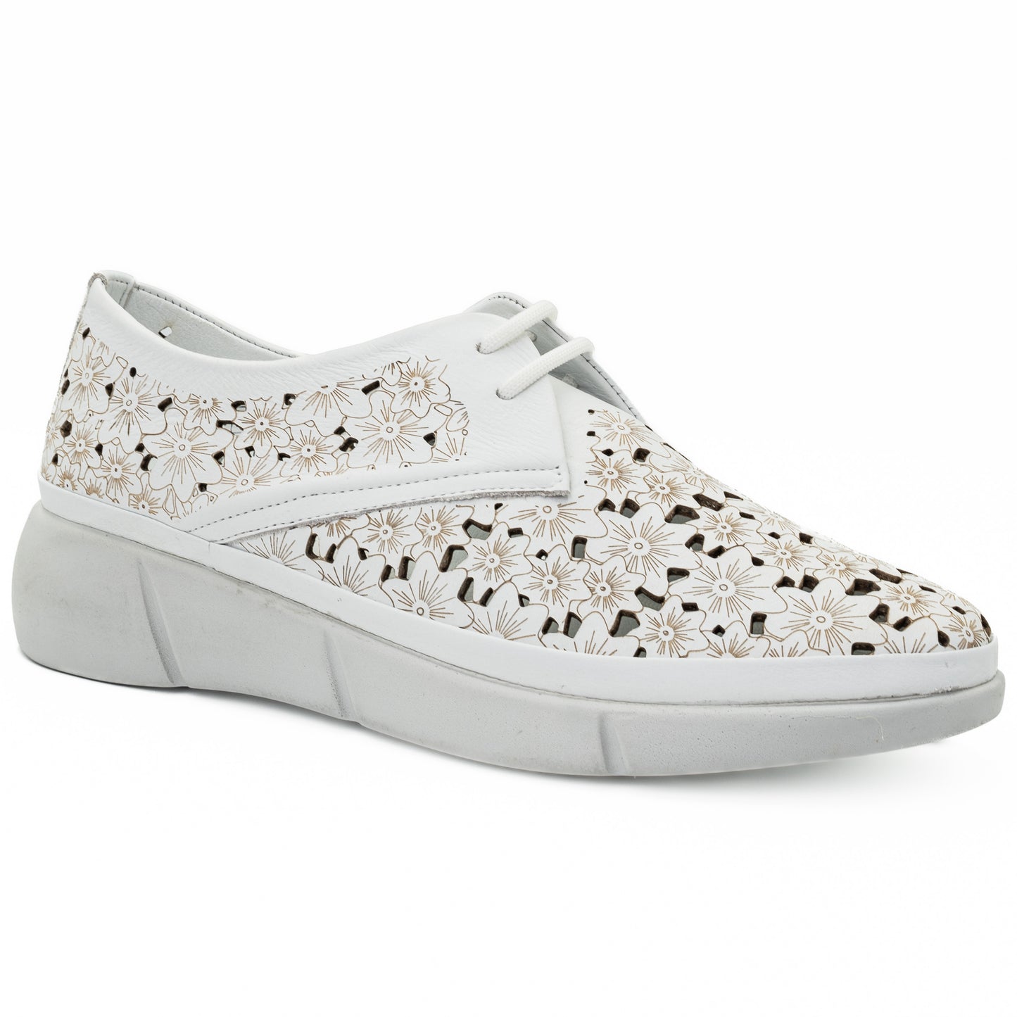 Pantofi dama Anna Viotti din piele naturala, D 627 alb