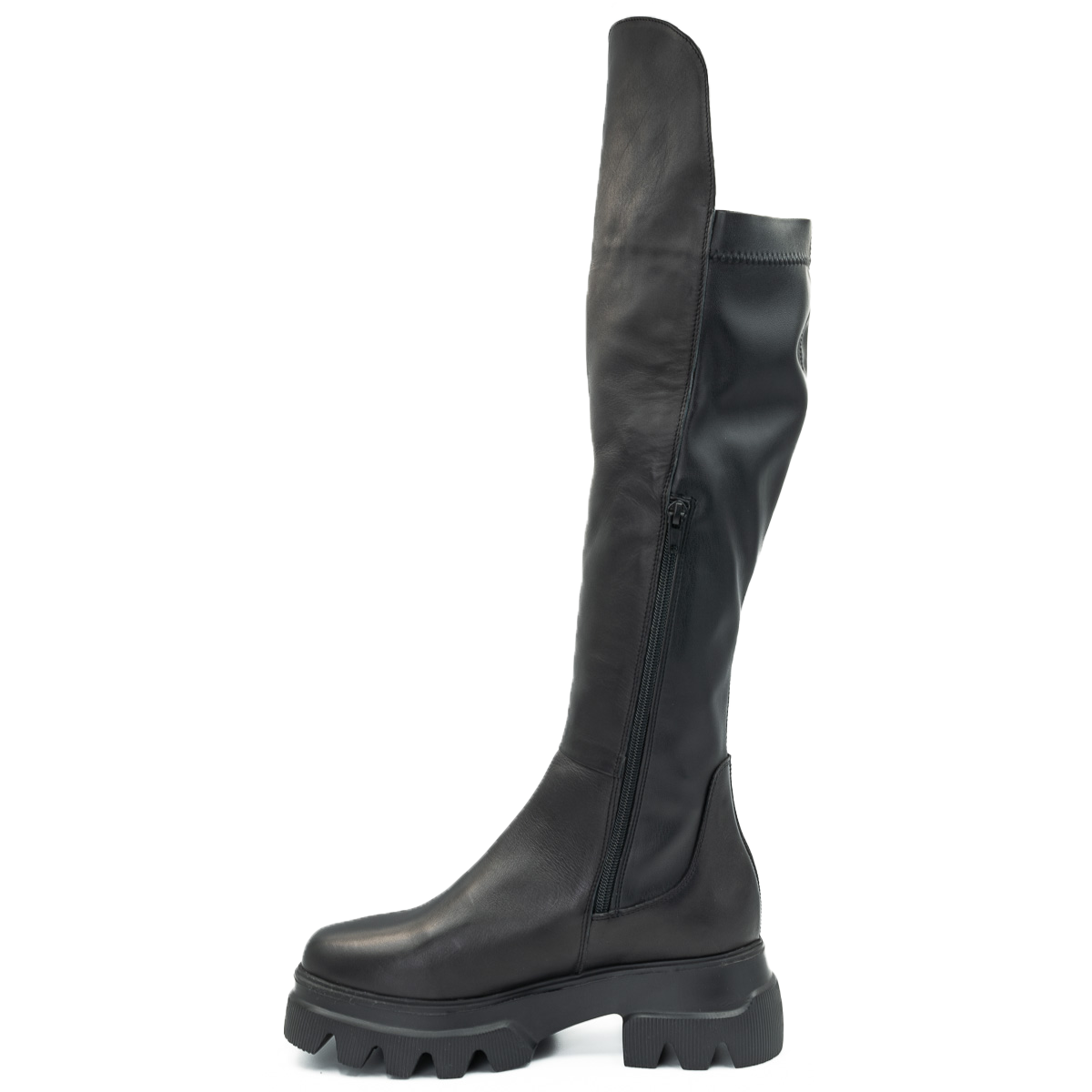 CIZME DAMA  ANNA VIOTTI DIN PIELE NATURALA D 680 NEGRU  