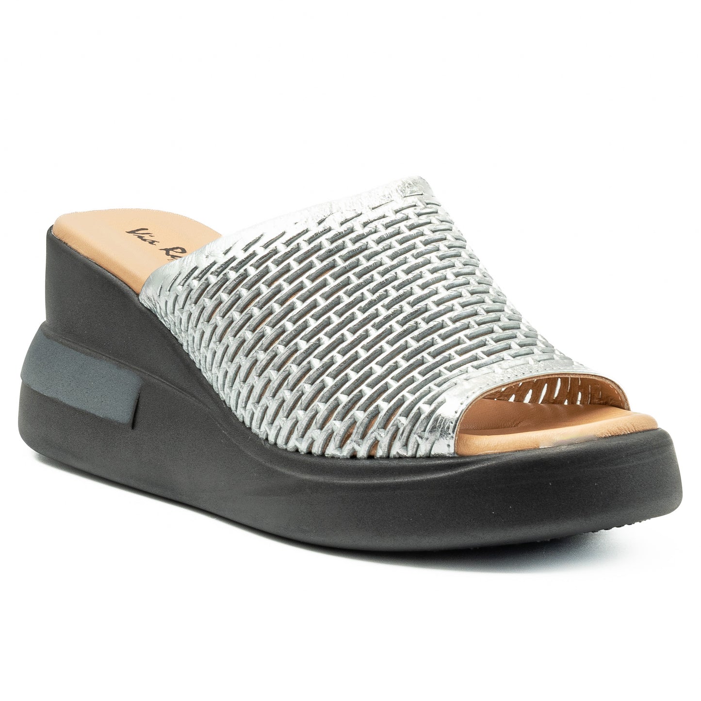 Saboti dama din piele naturala D 082 ARGINTIU 