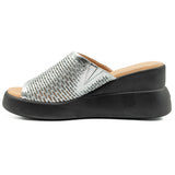 Saboti dama din piele naturala D 082 ARGINTIU 