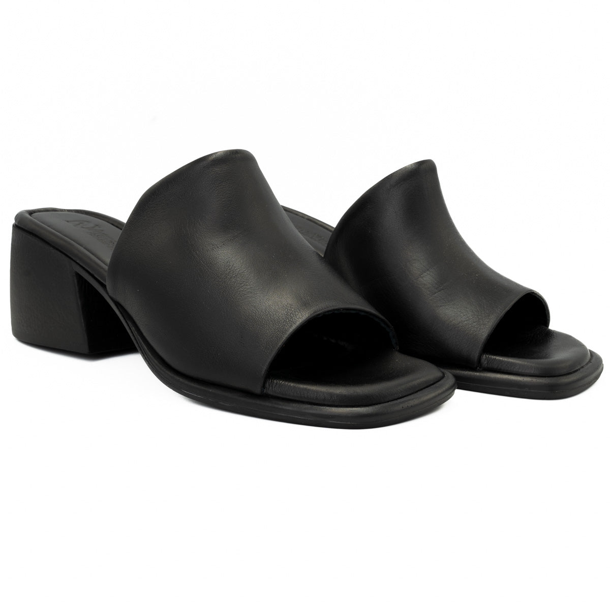 Saboti dama Anna Viotti din piele naturala D 57-7001 negru