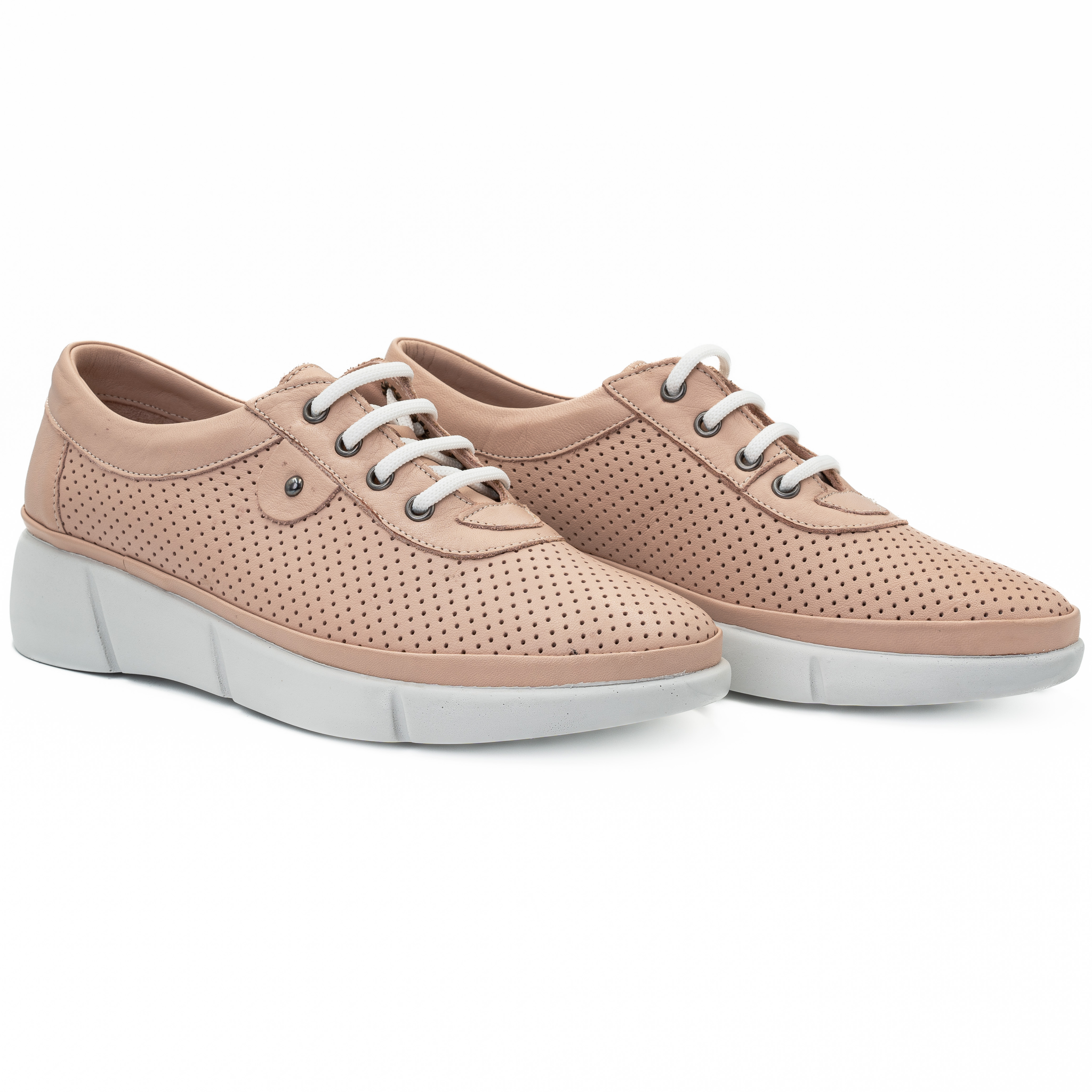 Pantofi dama Anna Viotti din piele naturala, D 703 pudra 