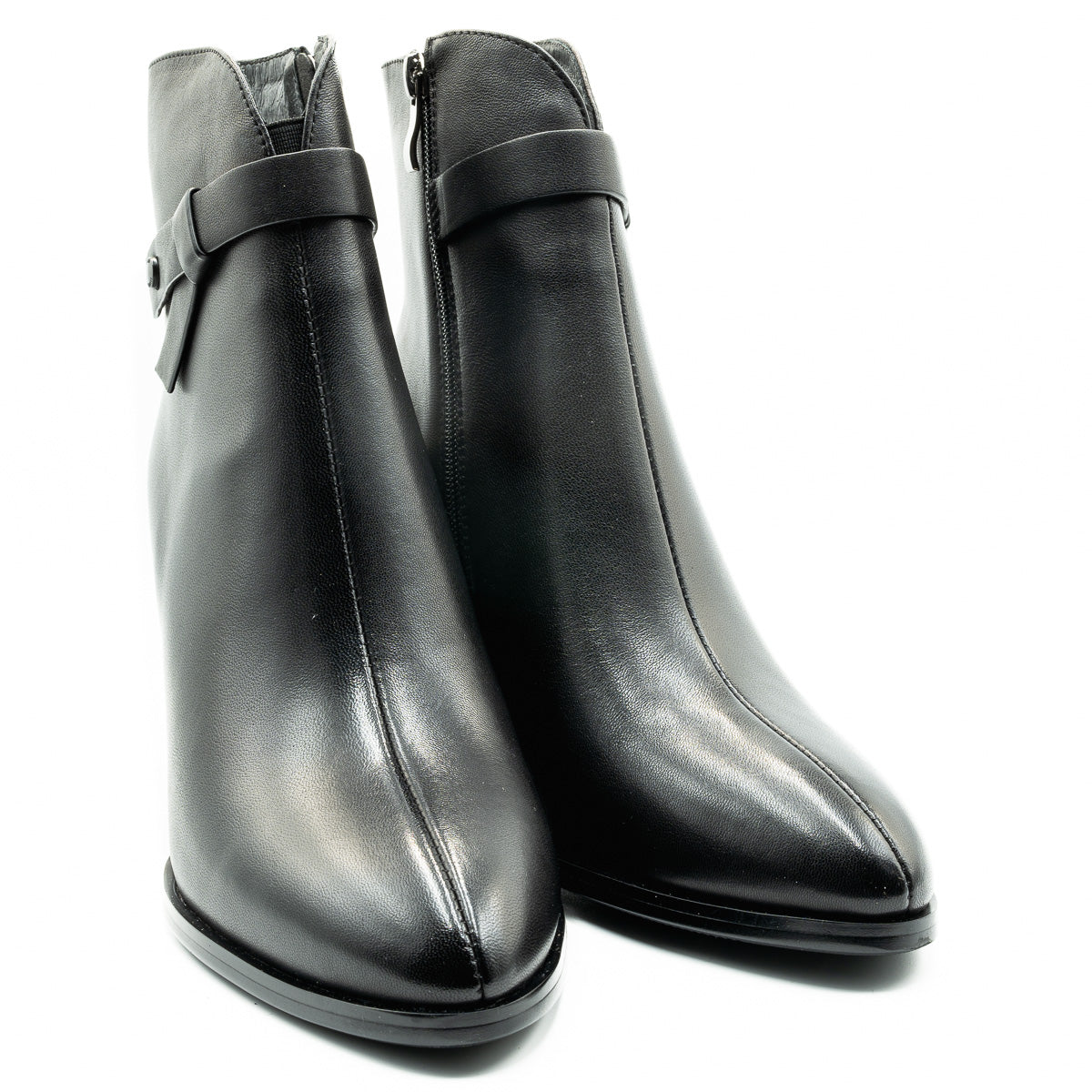 Botine dama din piele naturala D HS023-7066 NEGRU 