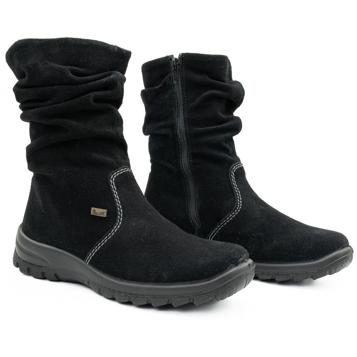 Ghete dama Rieker din piele naturala D 7171 negru 