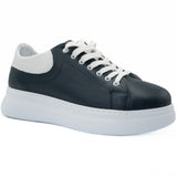 Pantofi dama Anna Viotti din piele naturala D 812 blu-alb