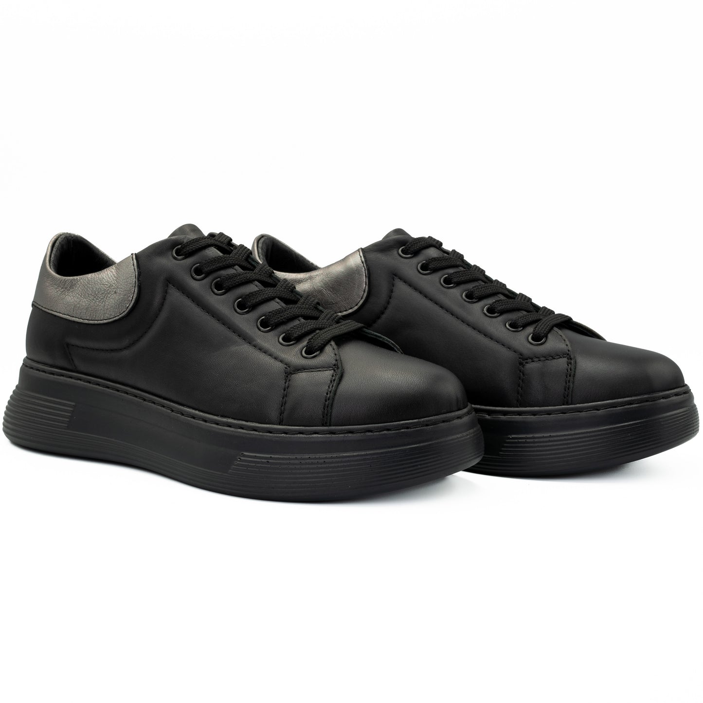 Pantofi dama Anna Viotti din piele naturala D 812 negru-fumo