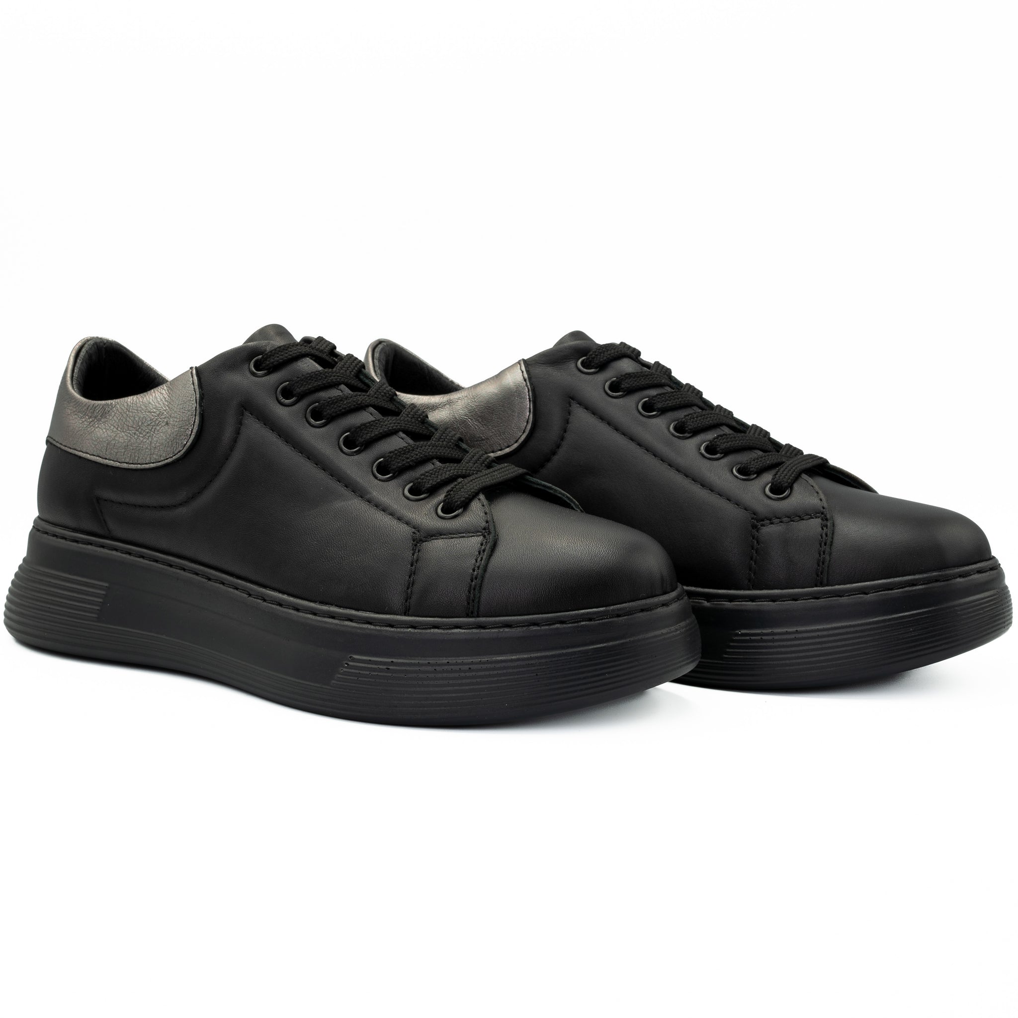 Pantofi dama Anna Viotti din piele naturala D 812 negru-fumo