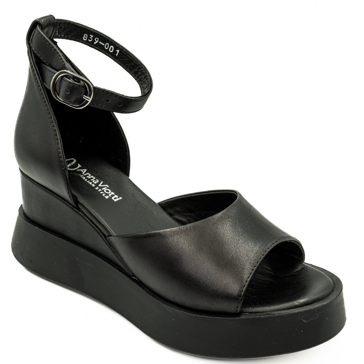 Sandale dama Anna Viotti Din piele naturala D 32 - 839 negru