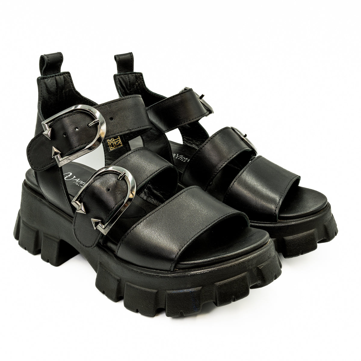  Sandale dama Anna Viotti Din piele naturala D 32 - 854 negru 