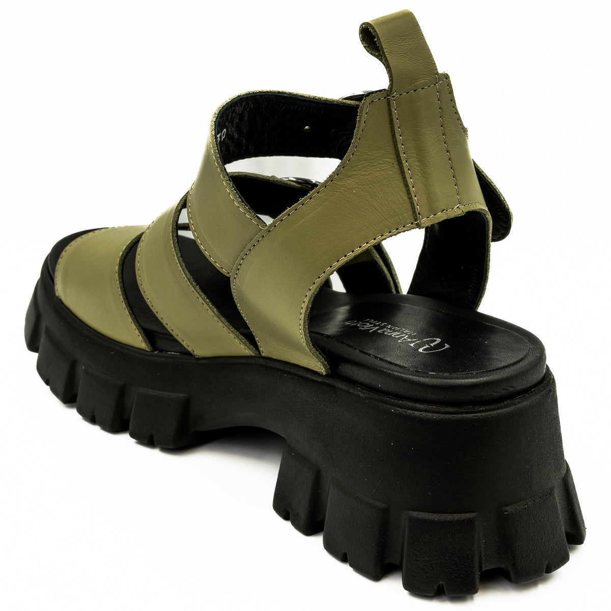 Sandale dama Anna Viotti Din piele naturala D 32 - 854 verde