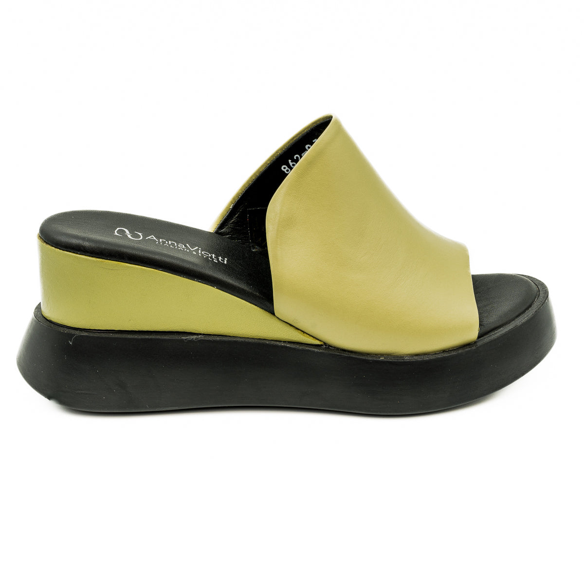 Slapi dama Anna Viotti Din piele naturala D 32-862 verde