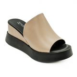 Slapi dama Anna Viotti Din piele naturala D 32-862 GRI