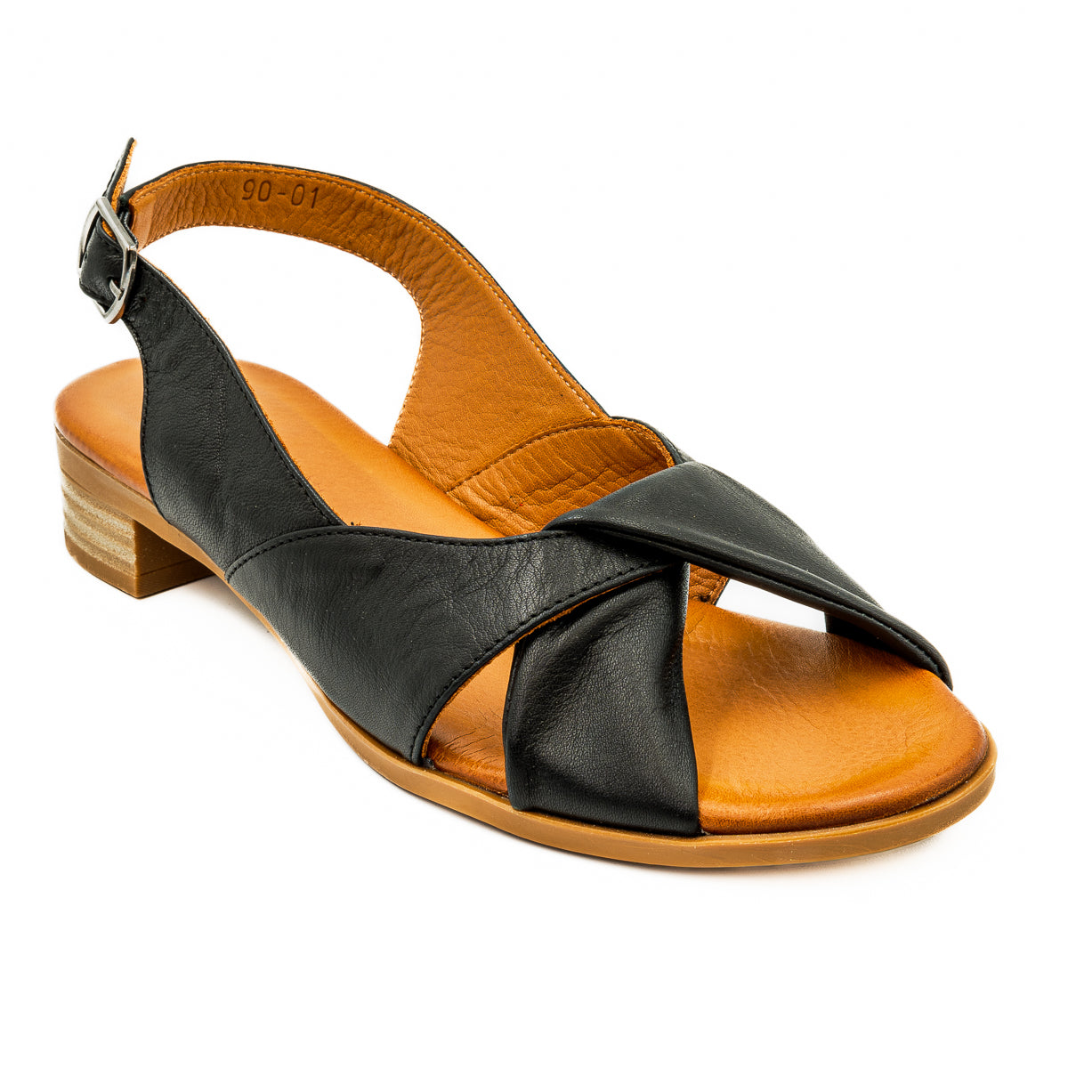 Sandale dama Anna Viotti din piele naturala negre 19-90