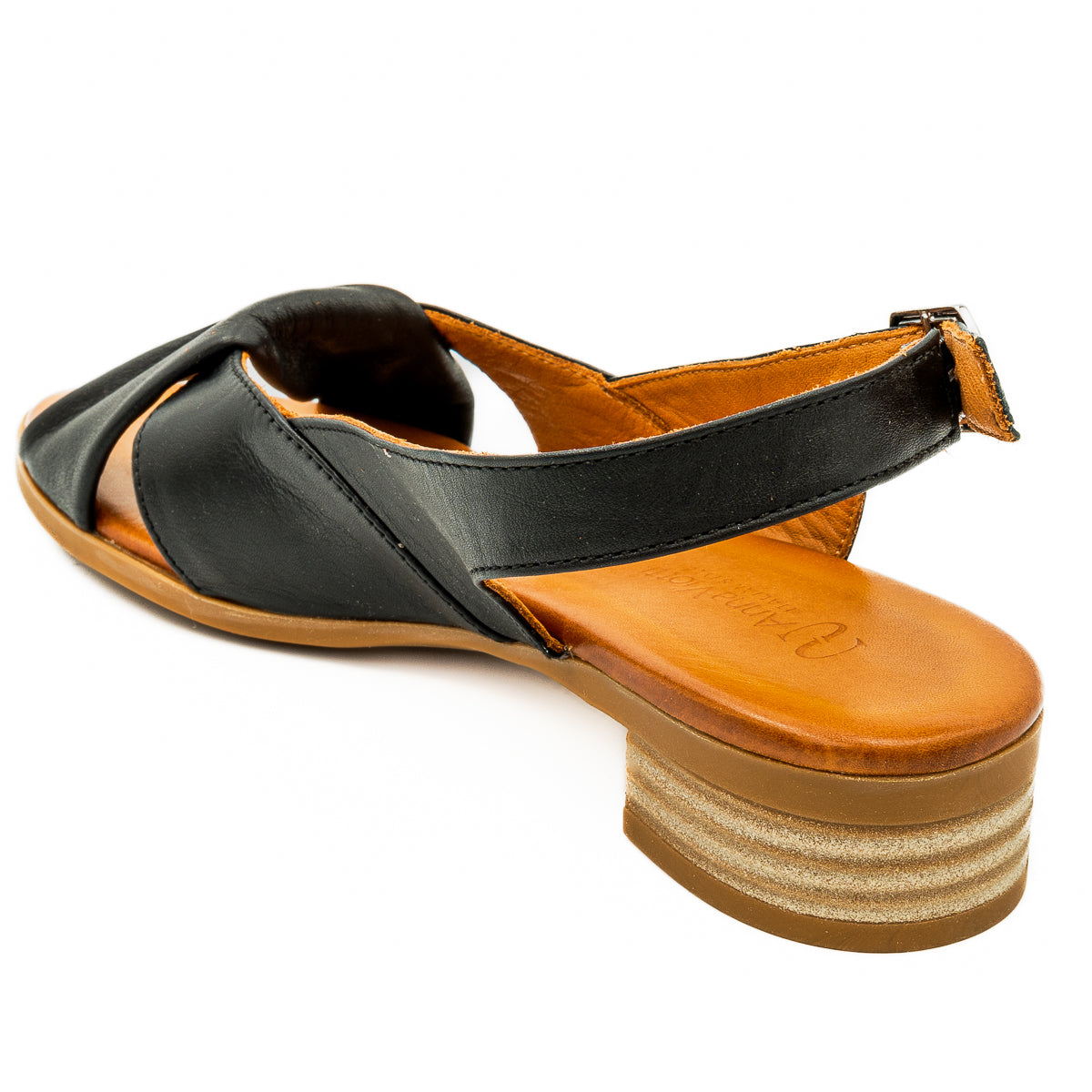 Sandale dama Anna Viotti din piele naturala negre 19-90