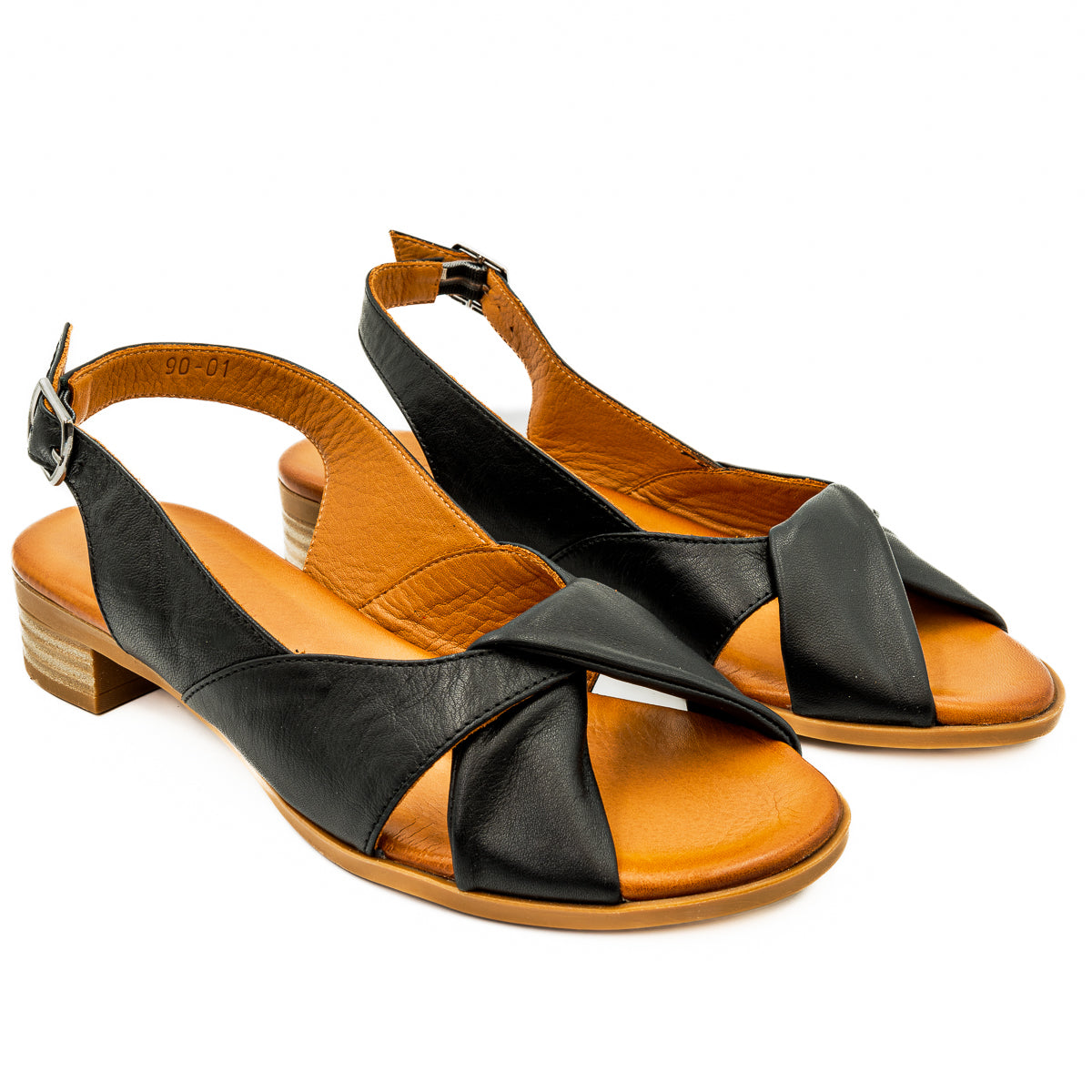 Sandale dama Anna Viotti din piele naturala negre 19-90