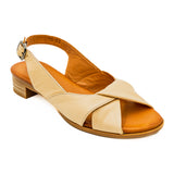 Sandale dama Anna Viotti din piele naturala bej 19-90